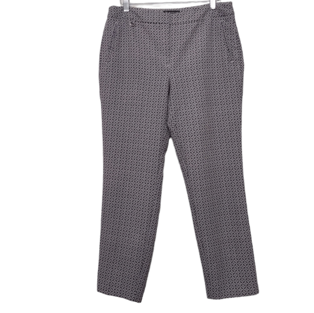Adrianna Papell Kate Fit Printed Cropped Dress Pants
